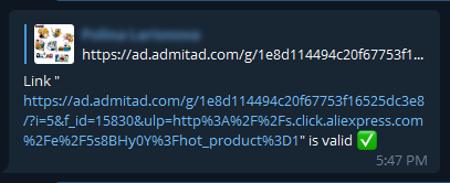 Admitad Bot для Telegram 13