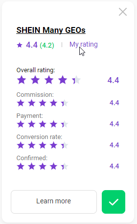 How to rate a program 8